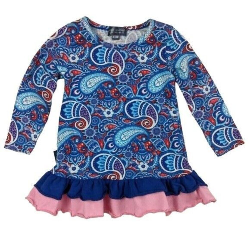 Simply Southern Collection Paisley Print Dress Infant Baby Girls 6-12 month